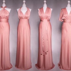 Bridesmaid Dress, Blush Bridesmaid Dress, Powder Pink Maxi Dress