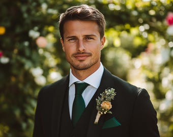 Jedwabny krawat idealnie pasuje do koloru sukni, jedwabna poszetka, muszki ślubne, krawat, dodatki ślubne dla drużbów