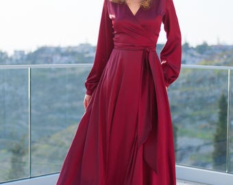burgundy silk wrap dress Buy Lipsy Burgundy Red Faux Leather Petite Wrap Midi Dress from Next USA