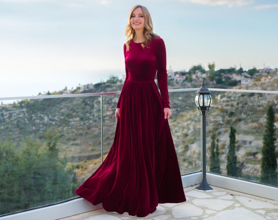 burgundy velvet dress long sleeve Joyful Poise Burgundy Velvet Long Sleeve Mini Dress