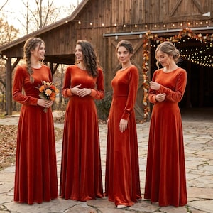 etsy burnt orange bridesmaid dress Women burnt orange bridesmaid dress