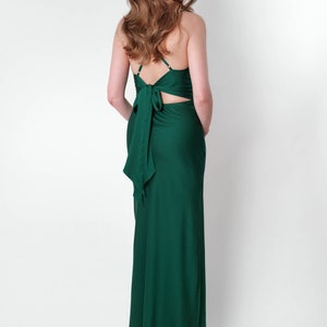Clyde Dark Green Silk Dress