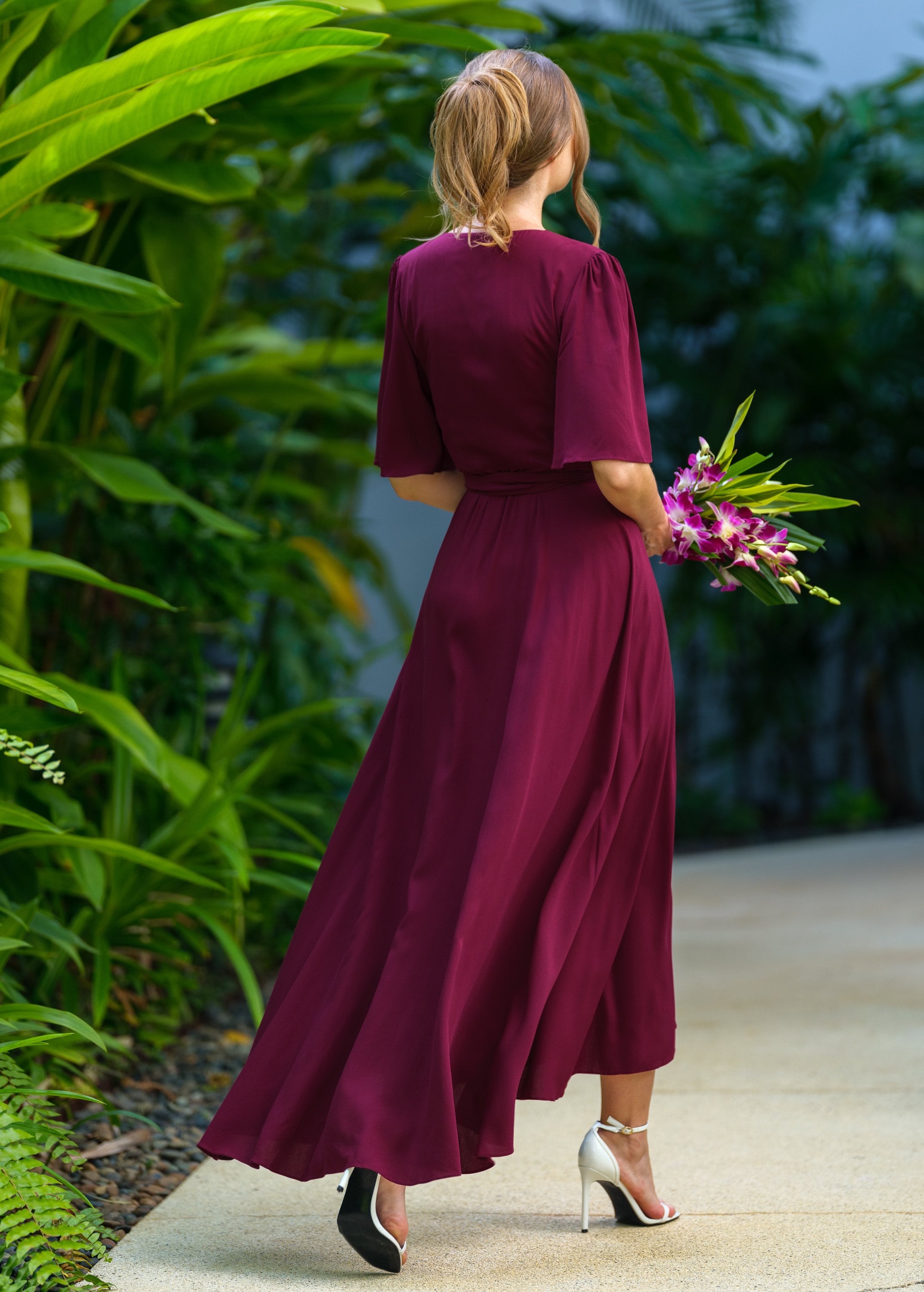 Burgundy Romantic Wrap Dress, Bridesmaids Dress, Maxi Dress, Long Dress, Wedding Guest Dress, Formal Dress, Evening Summer Dress - Etsy Burgundy Romantic Wrap Dress, Bridesmaids Dress, Maxi Dress, Long Dress, Wedding Guest Dress, Formal Dress, Evening Summer Dress - Etsy