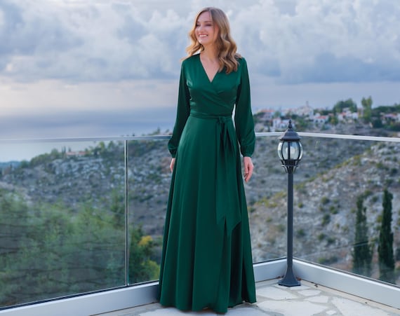Prom Dress Wrap Around Evening Gown Eternity Fitted Wrap Formal Dress PO31F Sentani Boutique