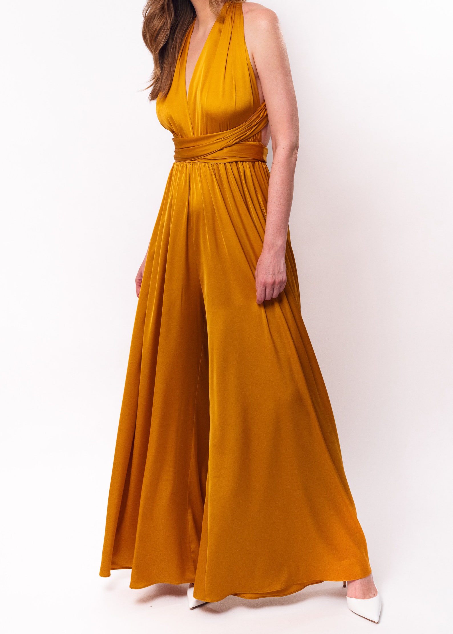 Gold Infinity Jumpsuit Silk Jumpsuit Bridesmaid Jumpsuit Etsy