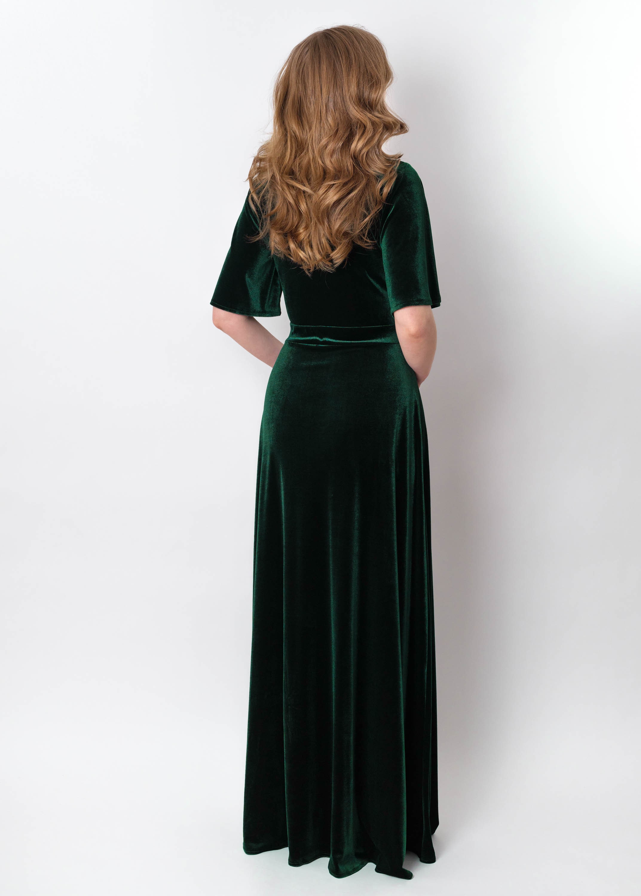 Emerald Green Velvet Dress: 4 Styles - Long, Slit, Wrap & Wrap Slit, Bridesmaid Dress, Christmas, Fall or Winter Formal Gown Emerald Green Velvet Dress: 4 Styles - Long, Slit, Wrap & Wrap Slit, Bridesmaid Dress, Christmas, Fall or Winter Formal Gown
