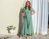 meghan markle bridesmaid dresses Grey Chiffon Bridesmaid Dress – Off Shoulder Floor Length Gown Light Grey / Custom order main image 0