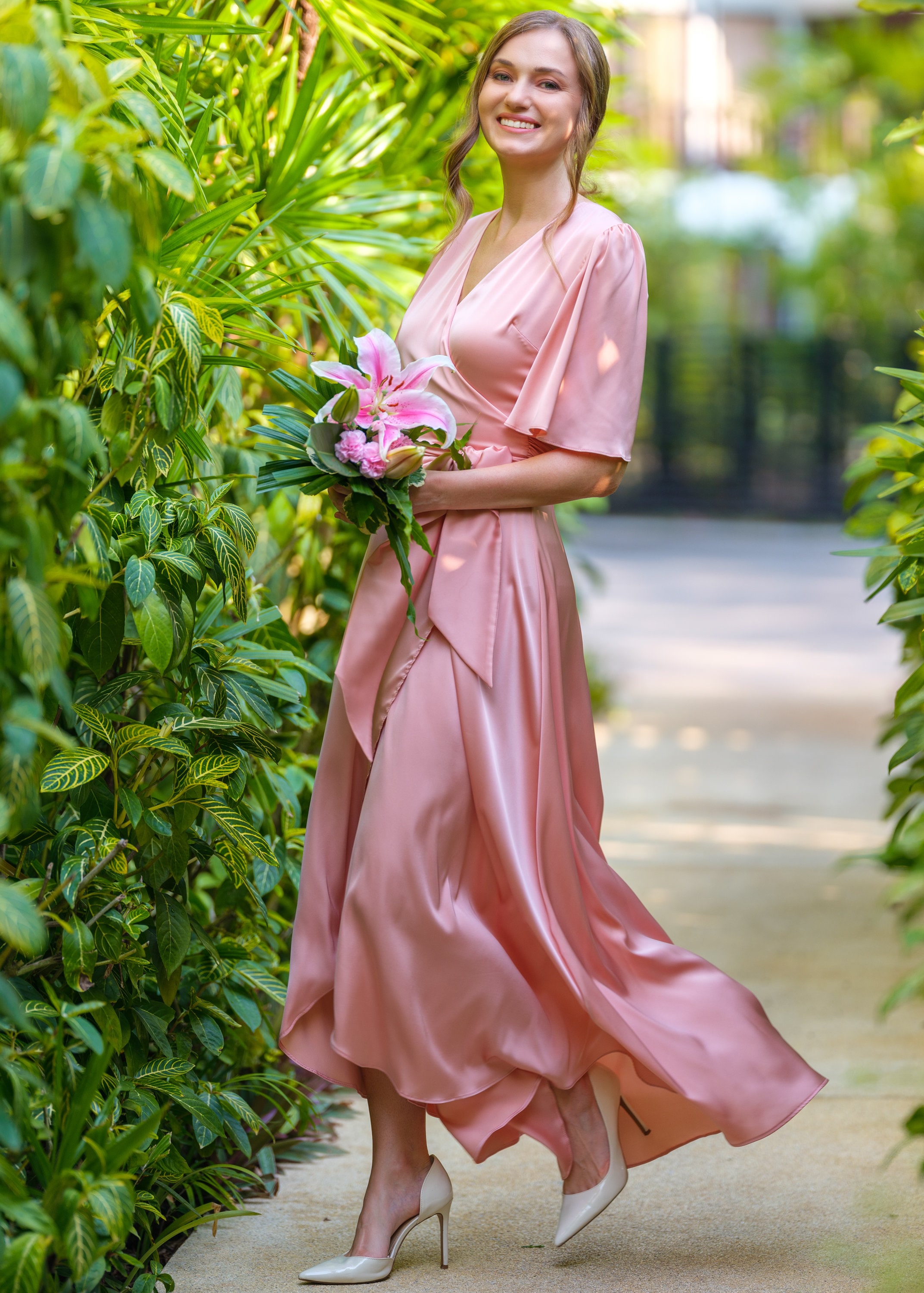 Pink Dress Outfit For Wedding Blush Pink Silk Dress, Silk Dress, Wrap Dress, Bridesmaid Dress, Wedding Guest Dress, Women Dress, Evening Dress, Long Dress Canada Pink Dress Outfit For Wedding Blush Pink Silk Dress, Silk Dress, Wrap Dress, Bridesmaid Dress, Wedding Guest Dress, Women Dress, Evening Dress, Long Dress Canada