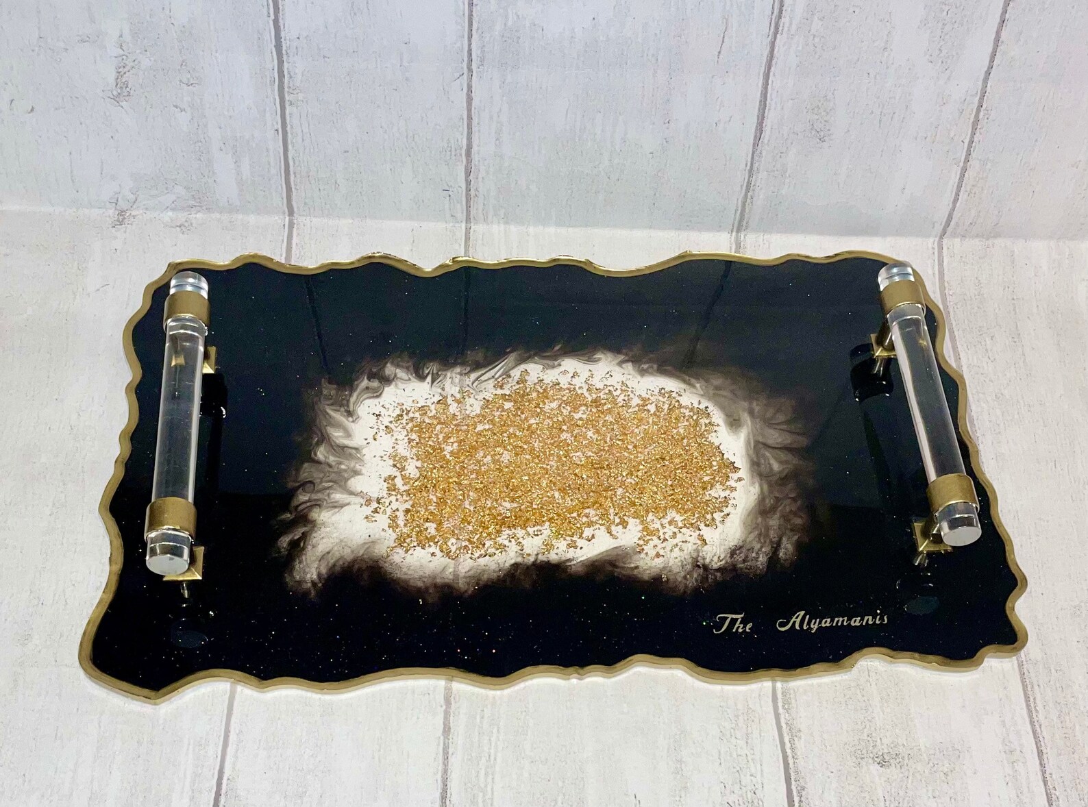 Resin bespoke tray with or without handles any colour Etsy
