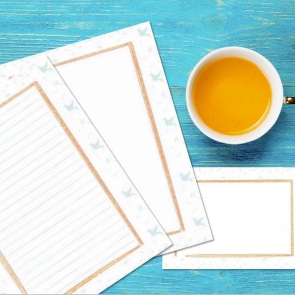 fancy paper for letter writing Printable Stationery Paper and Notecard Set by Jeanetta Richardson | Letter Writing | Stationery Set | Writing Paper | Instant Download