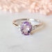 Sterling Silver Lavender Amethyst Ring - Engagement, Promise, Gemstone Ring, Christmas Anniversary Birthday Gift For Her Mum Girlfriend Wife 