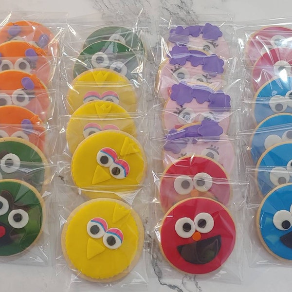 Birthday Street Characters Themed Cookies - 1 Dozen