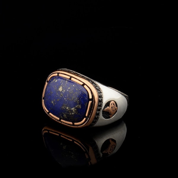 Lapis Lazuli Men Silver Ring, Silver Handmade Jewelry, 925 Sterling Silver, For Men, Lapis Lazuli