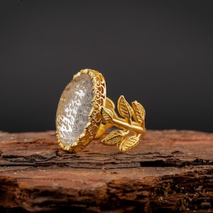 Ayat Al Kursi Dur Al Najaf Gold Plated Silver Women Ring, Silver Handmade Jewelry, 925 Sterling Silver, For Women, Gift For Her, Najaf