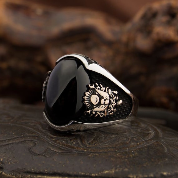 アクセサリー vintage onyx silver925 ring Black Onyx Gemstone 925 Sterling Silver Vintage Gift Ring All