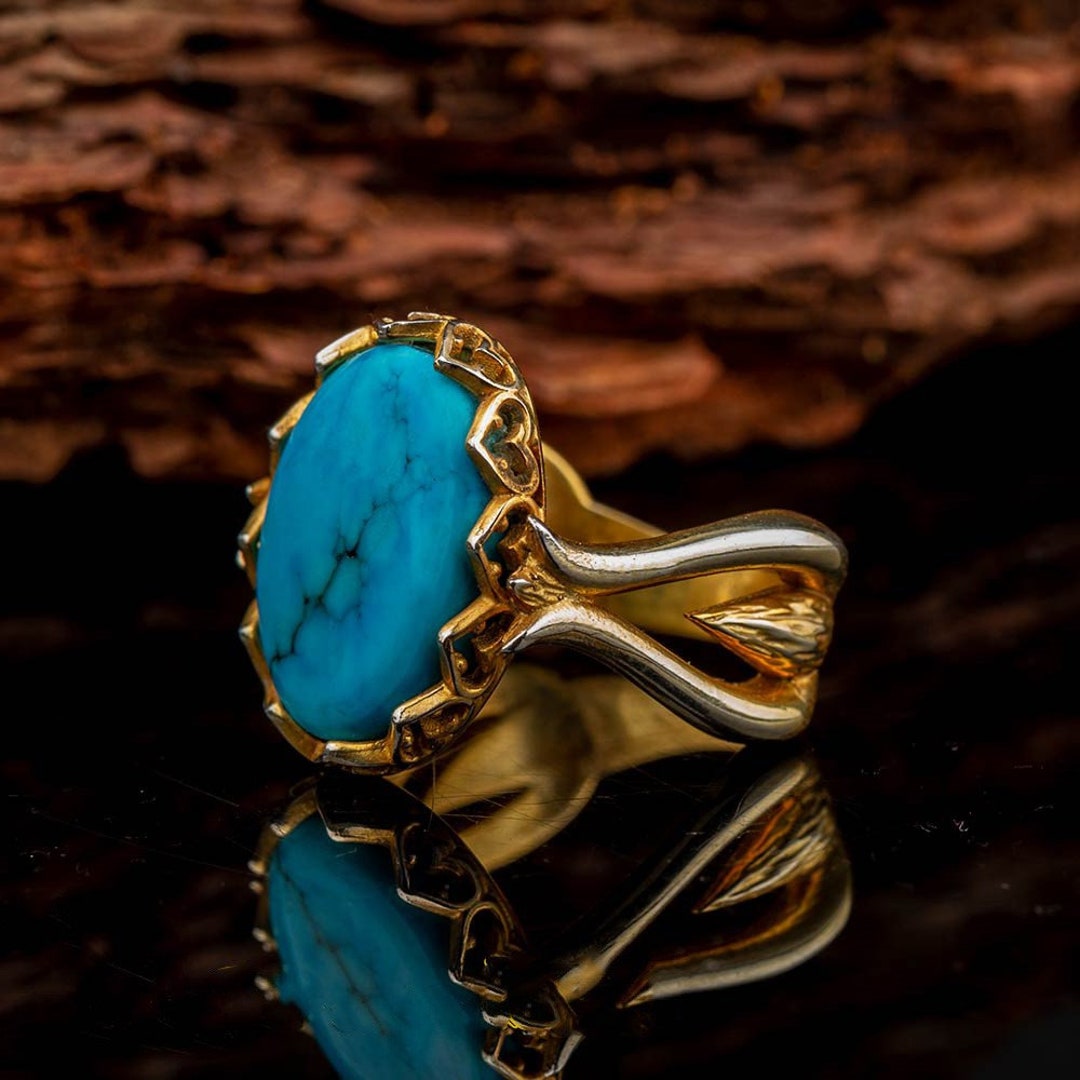 Tri-Stone Ring - Blue Lapis Ring - Turquoise Ring - Turquoise and Lapi -  Linda Blackbourn Jewelry