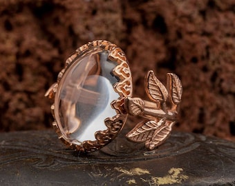 Dur E Najaf Flower Rose Gold Plated Silver Women Ring, Silver Handmade Jewelry, 925 Sterling Silver, For Women, Gift For Her, Dur E Najaf
