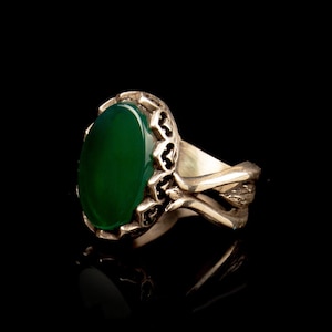 Green Aqeeq Silver Women Ring, Silver Handmade Jewelry, 925 Sterling Silver, For Women, Gift For Her, Green Aqeeq - Agate