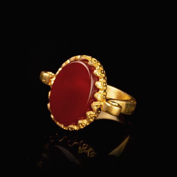 Aqeeq stone rings for ladies best sale