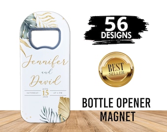 Customizable Wedding Favor For Guests, Wedding Thank You Favor, Personalized Wedding Gift, Magnetic Bottle Opener, Save The Date,