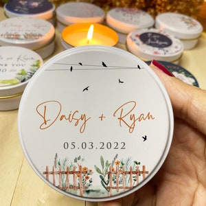 Custom Candle Wedding Favor Bulk, Customisable Candle Favors, Unique Wedding Favors, Thank You Favor For Your Guests image 1