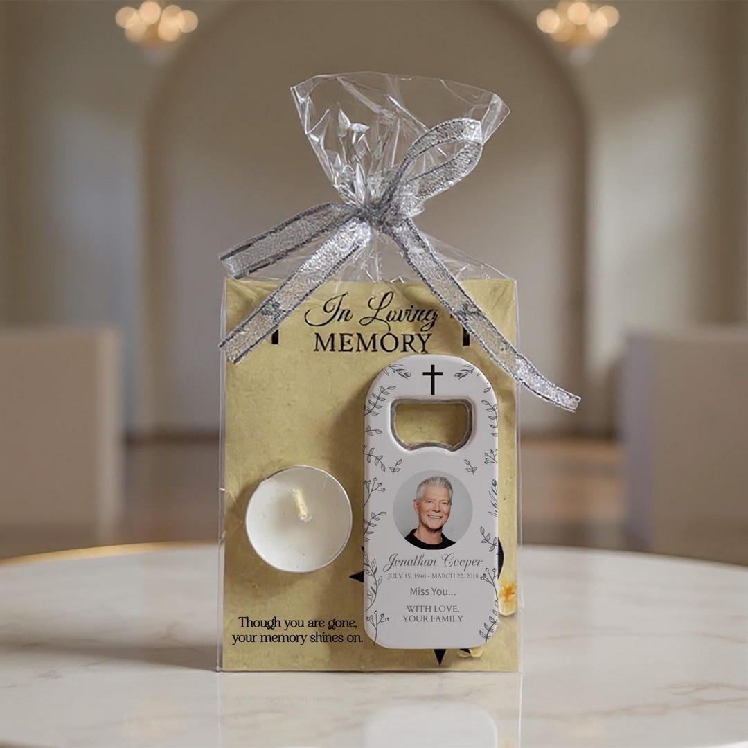 Personalized Funeral Favors, Forget Me Not Bottle Opener, CELEBRATION ...
