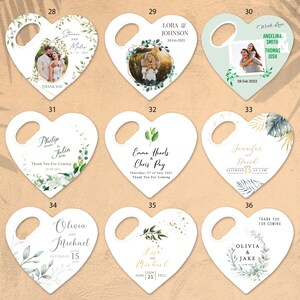 Customisable Wedding Favor For Guests in Bulk, Heart Shape Wedding Thank You Favor, Custom Wedding Gift, Wedding Gift, Save The Date Magnets image 5