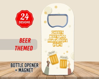 Customizable Beer Themed Magnetic Bottle Opener Wedding Thank You Favor, Custom Wedding Gift, Wedding Gift, Save The Date Gifts