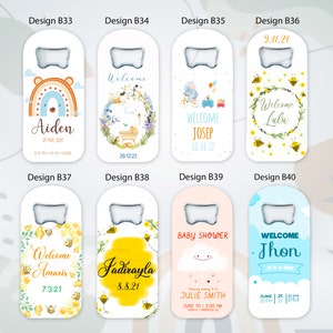 Customized BABY SHOWER fridge MAGNET Favors for 1st Birthday or Baptism Event image 6