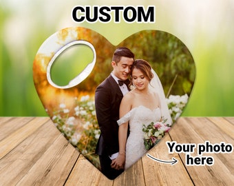 Customizable Photo Magnet Wedding Favor For Guests in Bulk, Heart Shape Wedding Thank You Favor, Wedding Gift, Save The Date Magnets