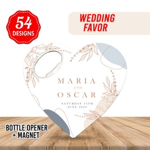 Heart Shape Wedding Thank You Favor,Magnetic Bottle Opener, Custom Wedding Gift, Wedding Gift, Save The Date Magnets