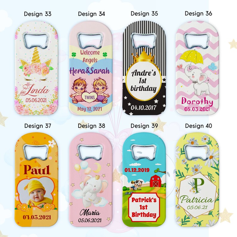 Customized BABY SHOWER Fridge Favors for 1st Birthday Etsy