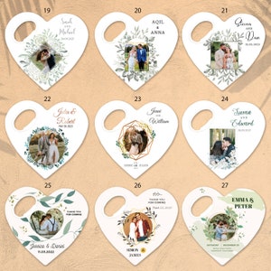 Customisable Wedding Favor For Guests in Bulk, Heart Shape Wedding Thank You Favor, Custom Wedding Gift, Wedding Gift, Save The Date Magnets image 4