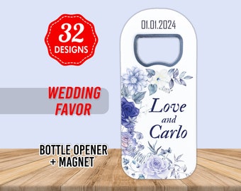 Customizable Wedding Favor For Guests, Wedding Thank You Favor, Personalized Wedding Gift, Magnetic Bottle Opener, Save The Date,