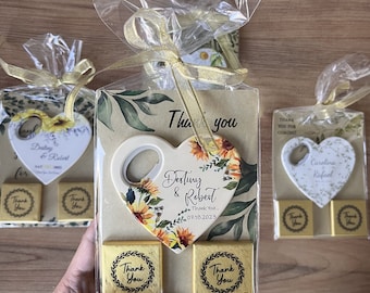 Recuerdos de boda personalizados para invitados al por mayor, recuerdo de boda en forma de corazón, regalo de boda personalizado, regalo de boda, paquete de regalo de recuerdo