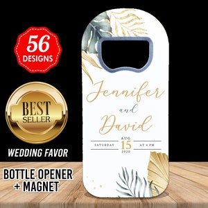 Customizable Wedding Favor For Guests, Wedding Thank You Favor, Personalized Wedding Gift, Magnetic Bottle Opener, Save The Date,