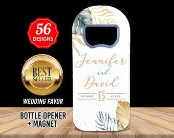 Customizable Wedding Favor For Guests, Wedding Thank You Favor, Personalized Wedding Gift, Magnetic Bottle Opener, Save The Date,