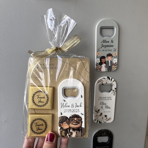 Anpassbare Hochzeit Gunst für Gäste in Masse, Hochzeit Dankeschön Favor, Benutzerdefinierte Hochzeitsgeschenk, Hochzeitsgeschenk, Save the Date, benutzerdefinierte Kappe Öffner