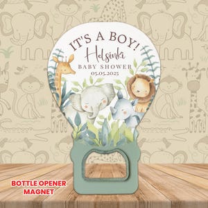 Customizable Magnet Favor for your Baby Shower or  Birthday Party, Safari Theme, Birthday Party Favor, Baptism Favor, Party Souvenirs