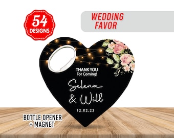 Editable Wedding Magnet, Thank You Gift, Wedding Favors