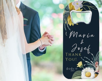 Favor de boda personalizable para invitados a granel, favor de agradecimiento de boda, regalo de boda personalizado, regalo de boda, guardar la fecha, abridor de gorra personalizado