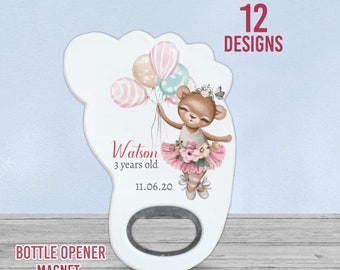 10 Pieces, Customisable Bottle Opener Magnet Favor Gift for your Baby Shower or 1st Birthday Favours, Welcome Baby Gift