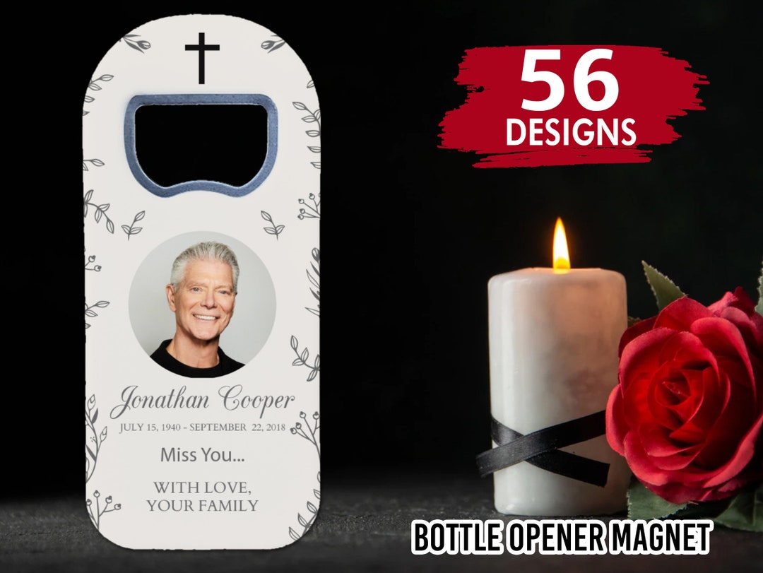 Personalized Funeral Favors Me Not Bottle Opener Etsy