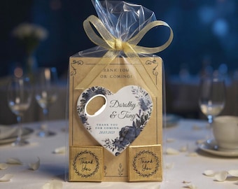 Customizable Wedding Favor For Guests in Bulk, Heart Shape Wedding Thank You Favor, Custom Wedding Gift, Wedding Gift, Gift Pack for Guests