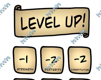 Level Up  Card Digital Download, level up card, dnd card, geek card, dnd, dungeons and dragons, nerd card, birthday card, level up birthday