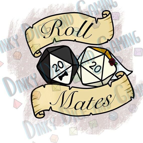 Roll Mates Digital Download, roll mates card, dnd wedding card, dnd anniversary, dungeons and dragons card, dnd wedding gift, geek wedding