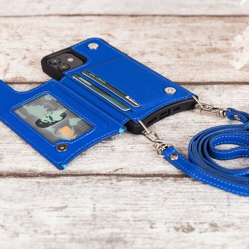 Iphone 12 Pro Max Case Bayelon Genuine Leather Crossbody Etsy