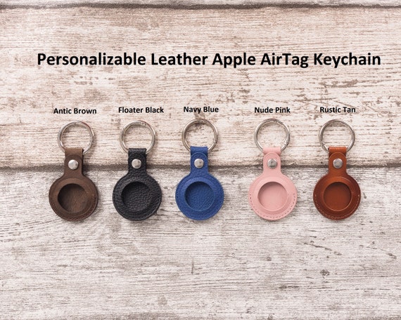 Étui en cuir pour porte-clés Apple AirTag, accessoires AirTag personnalisés  sacs à dos-bagages, porte-clés AirTag personnalisé, housse AirTag -   France