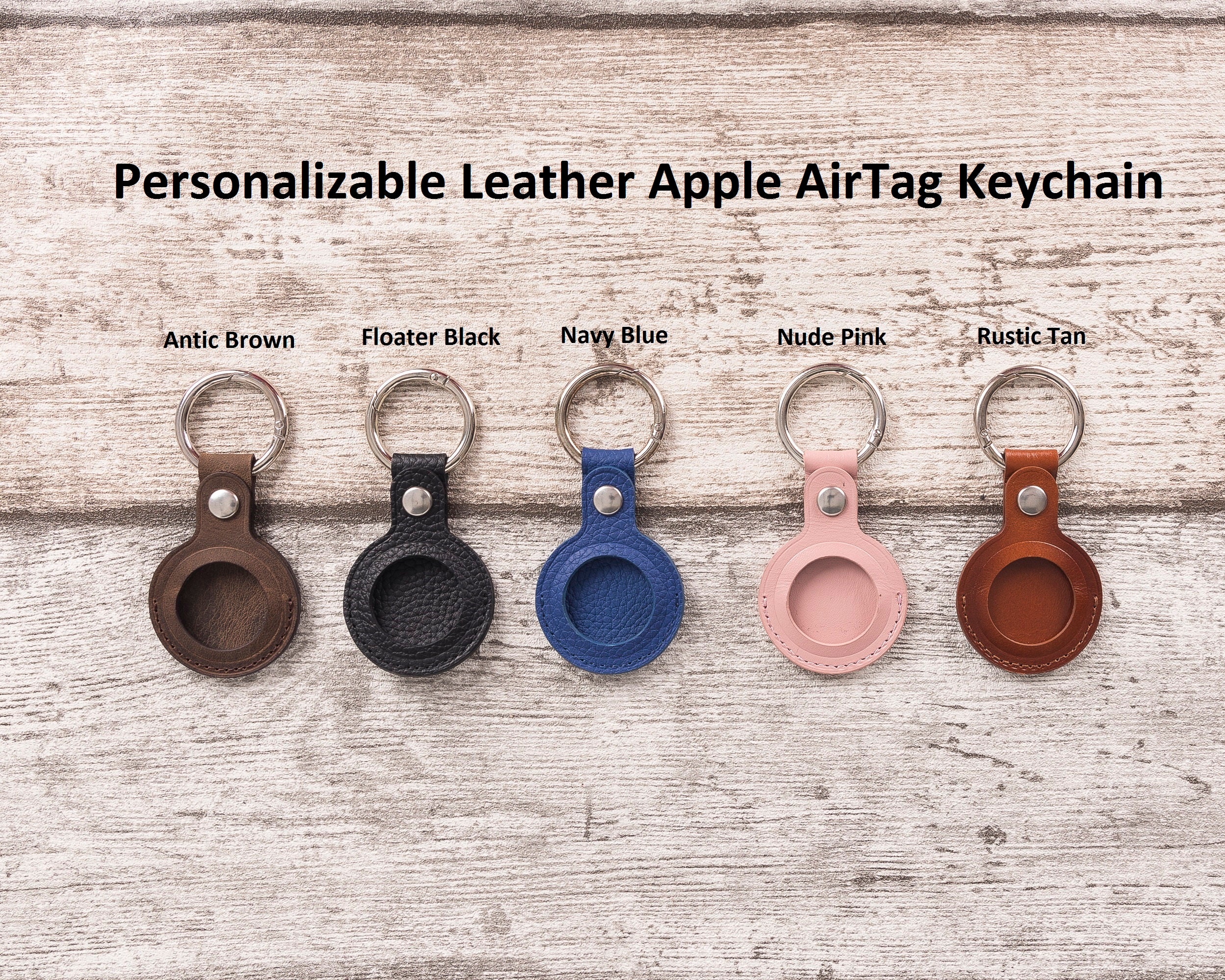 Leather Case for Apple AirTag Keychain Custom AirTag 