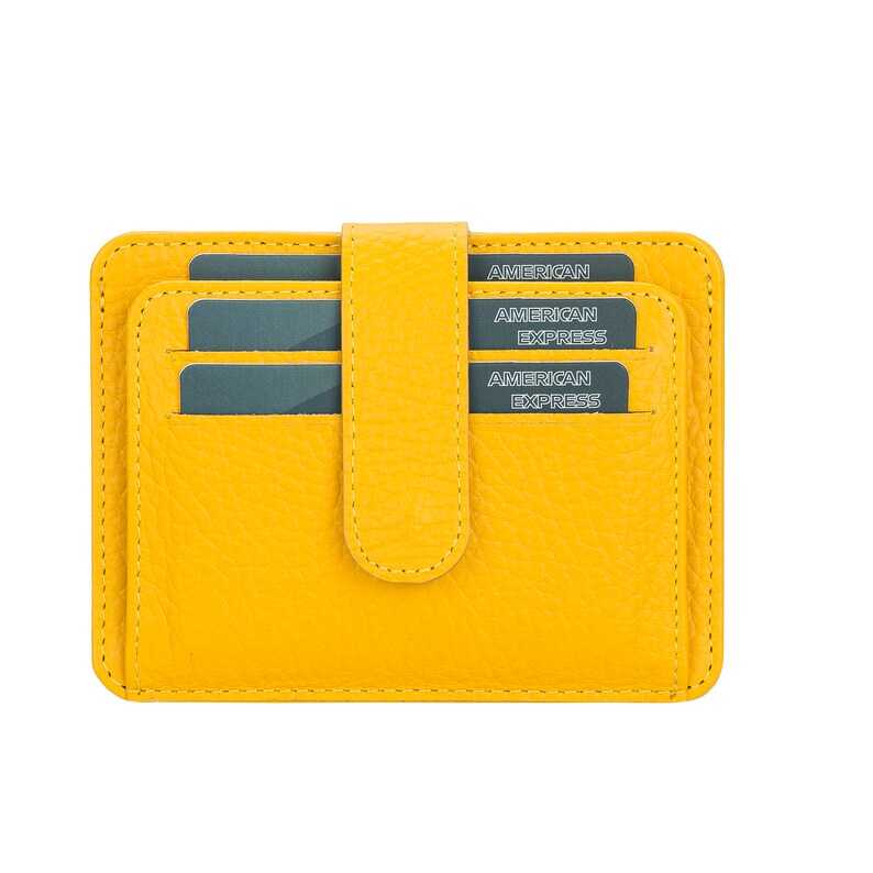 Card Holder Premium Genuine Leather With Closure Etsy